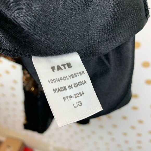 𝅺FATE Embellished Beaded Sequin Mini Skirt L - Picture 5 of 6